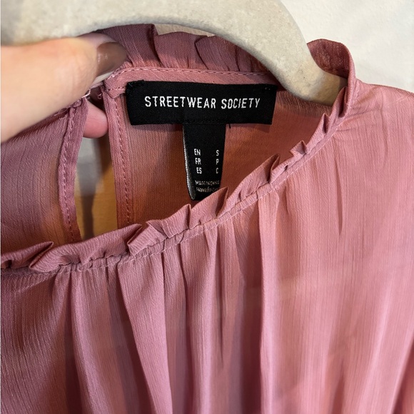 Streetwear Society Mauve Long Sleeve Dress - Picture 3 of 6